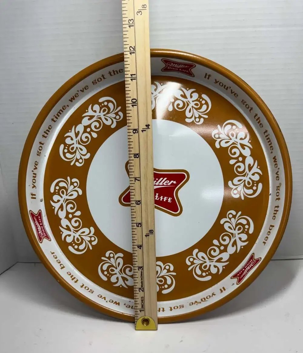 Miller Brewing Co. round metal